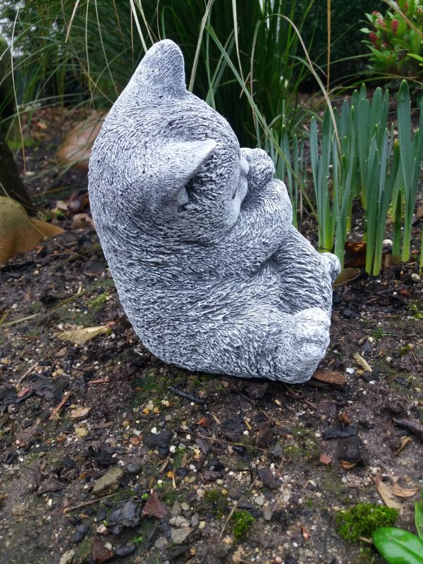 Steinfigur verspielte Katze    Gartenfigur – Bild 8